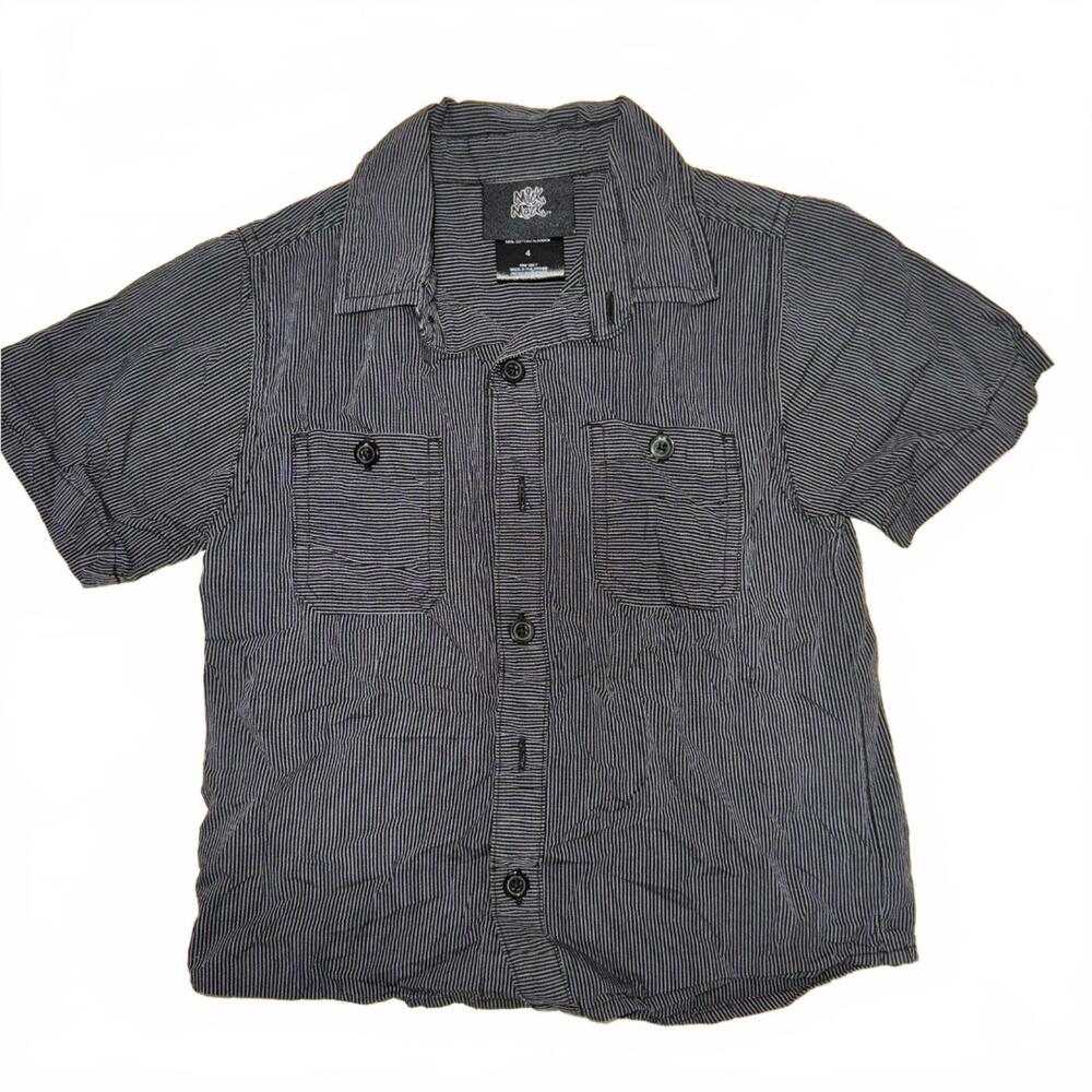 Mick Mack Grey Button Down Size 4T